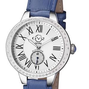 GV2 by GEVRIL Women's Diamond Blue Watch